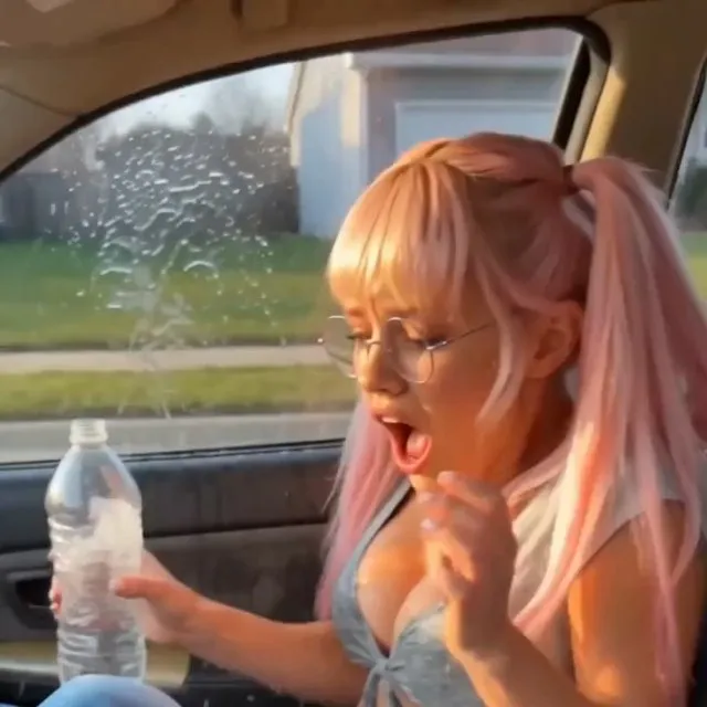 Mona Newman in the car in Mona's Worst Enemy